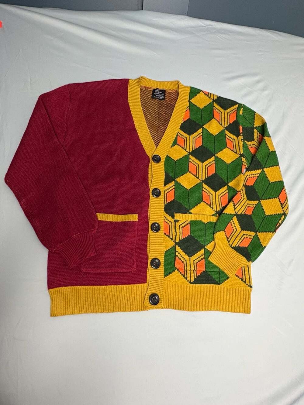 Steady Hands Giyu Tomioka Demon Slayer Colorblock Cardigan Sweater